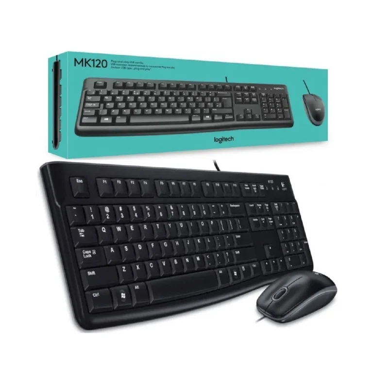 Logitech MK120 USB Wired Keyboard and Mouse Combo New