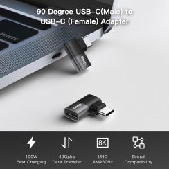 Begs, USB C - USB C 90°  Adapter New