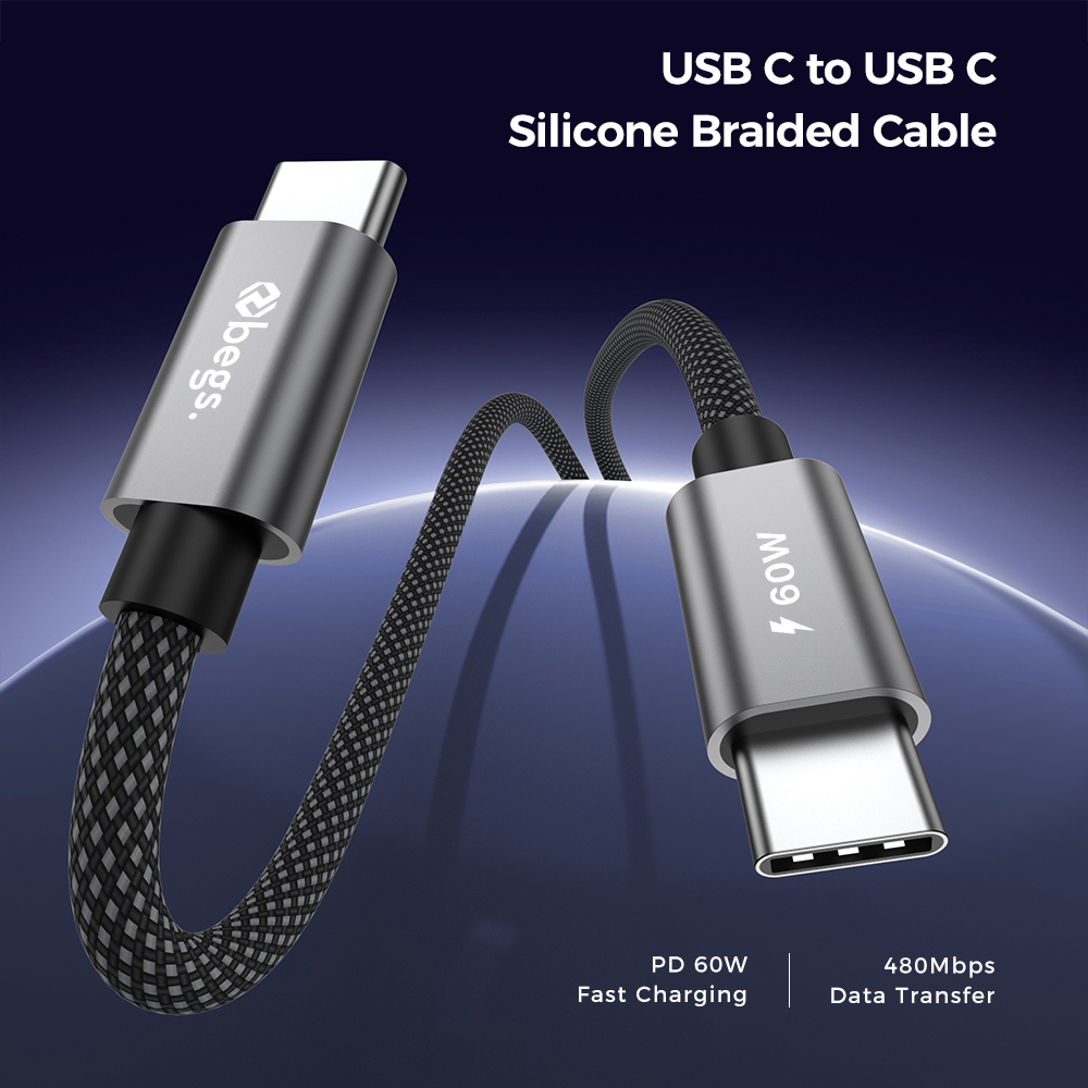 Begs USB C - USB C, Silicone Braided Cable New - Figura 9