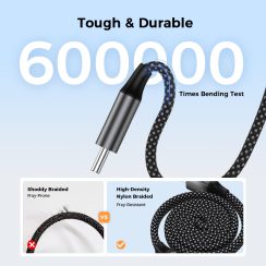 Begs, USB C - USB C,  Magnetic Flat Cable New