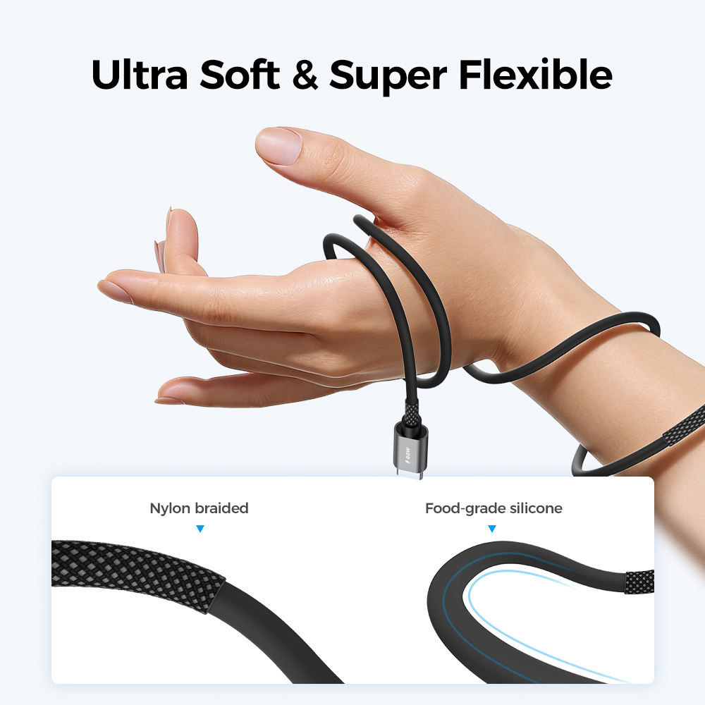 Begs USB C - USB C, Silicone Braided Cable New - Figura 3