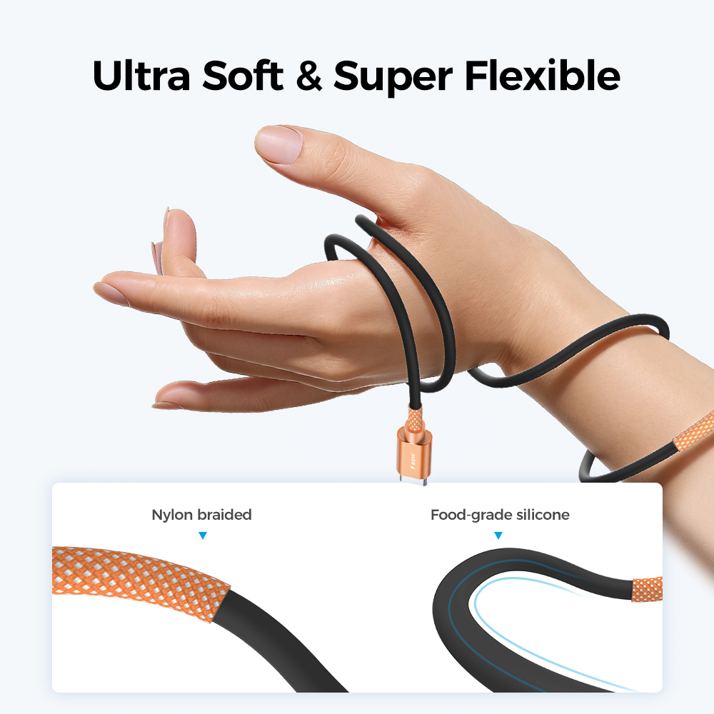 Begs USB C - USB C, Silicone Braided Cable New - Figura 2