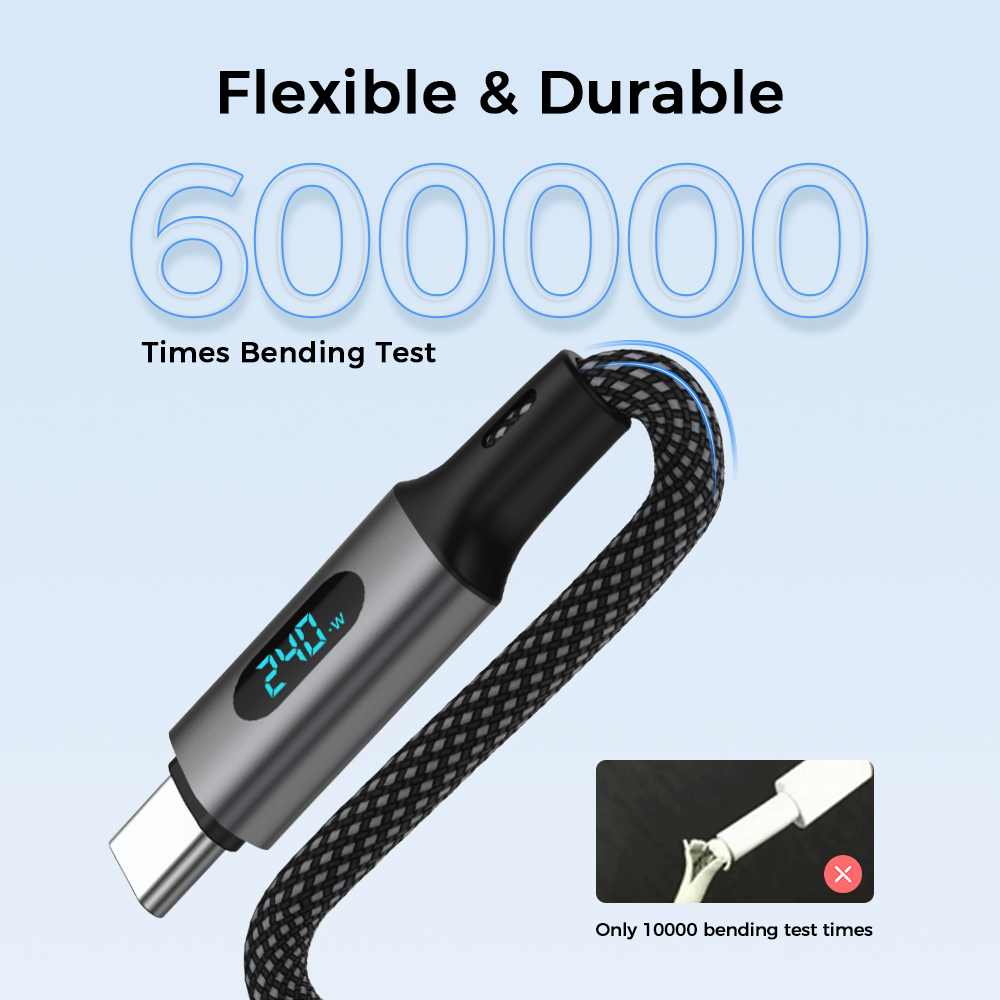 Begs USB C - USB C, Silicone Braided Cable with Display New - Figura 18