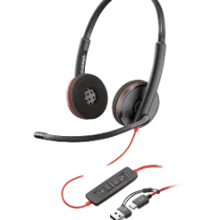 Poly Blackwire 3220 Stereo  New