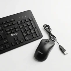 Set Tastier + Mouse Begs D5200 Wired Combo Black New