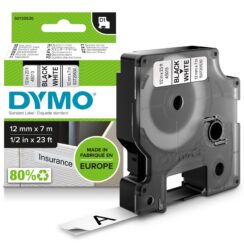 Dymo D1 Label Tape 45013 (S0720530) 12mm x 7m Black on White